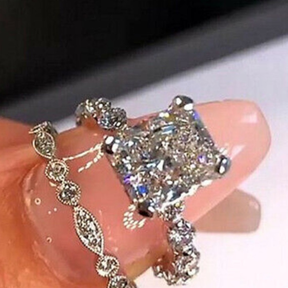NWT ENGAGEMENT 925 Sterling silver Rings Set - Picture 4 of 4